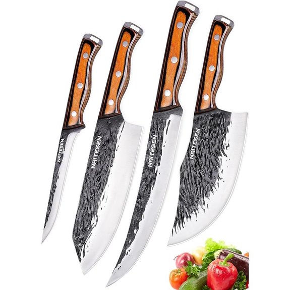 15 Best Meat Cutting Knives for 2026 Chefs and Home Cooks 3 4PCS Hand Forged Kitchen and Butcher Knives Set