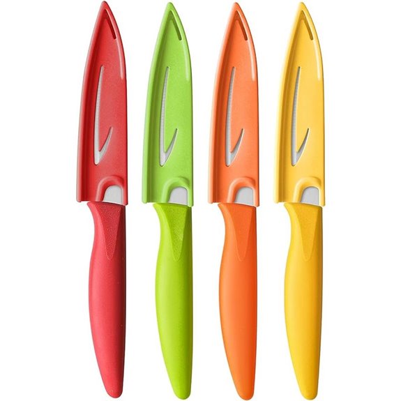 4-Piece 4-Inch Paring Knife Set with Knife Covers