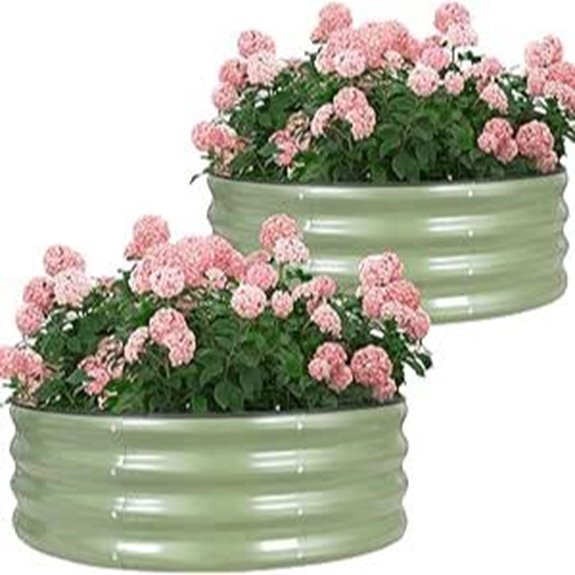 Galvanized Raised Garden Beds (2 Pack 3x3x1ft)