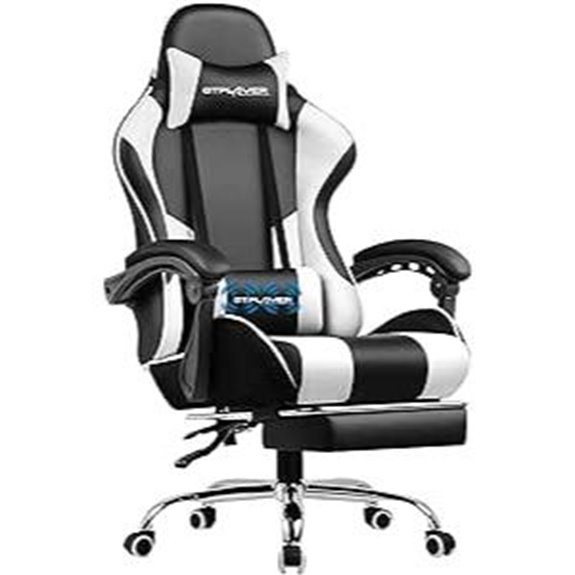 gaming chair with footrest