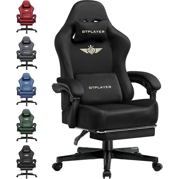 gaming chair with footrest