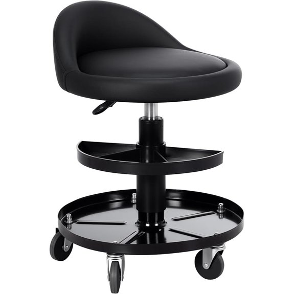 15 Best Creeper Seats for Mechanics to Work Comfortably and Efficiently 14 Frassie Rolling Garage Seat with Storage and Adjustable Height