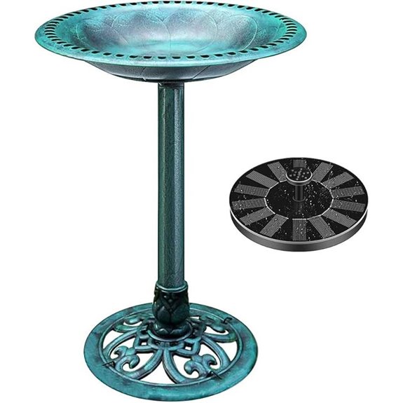 15 Best Bird Bath Resin Options to Enhance Your Garden and Attract Feathered Friends 3 VIVOHOME Garden Bird Bath & Solar Pond Fountain