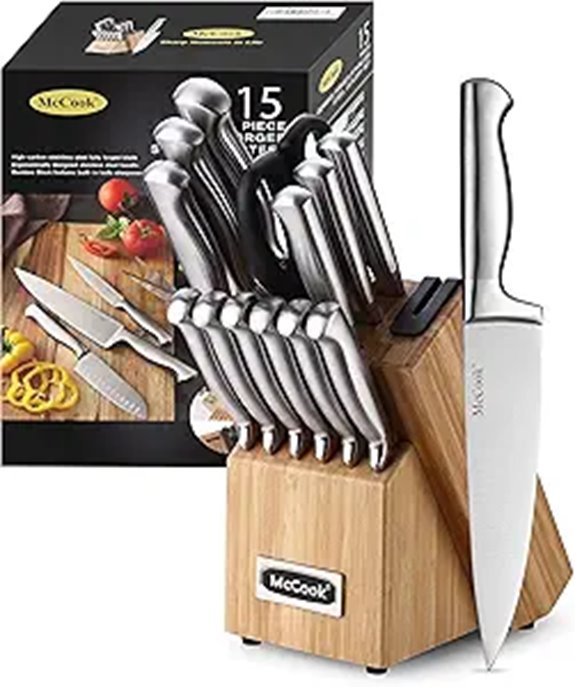 15 Best Knife Block Sets for 2026 That Chefs Swear By 6 McCook German Stainless Steel Knife Block Set