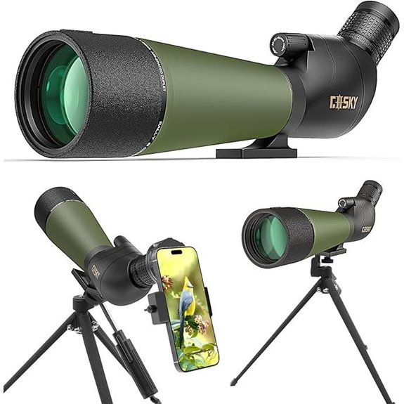 15 Best Premium Spotting Scopes for Sharp, High-Quality Viewing 16 Gosky DiamondEdge 20-60x80 Spotting Scope with Tripod