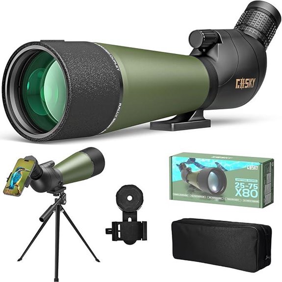 Gosky 25-75x80 Spotting Scope with Accessories
