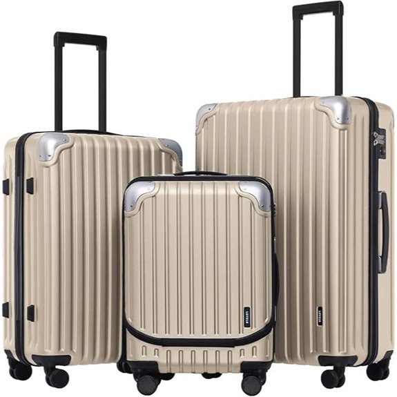 graceful three piece luggage