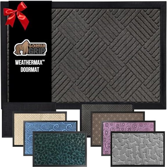 15 Best Waterproof Outdoor Rugs That Combine Style and Durability 11 Gorilla Grip Waterproof Doormat 17x29 Gray