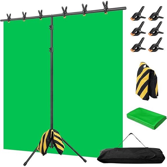 Green Screen Backdrop with Stand and Accessories