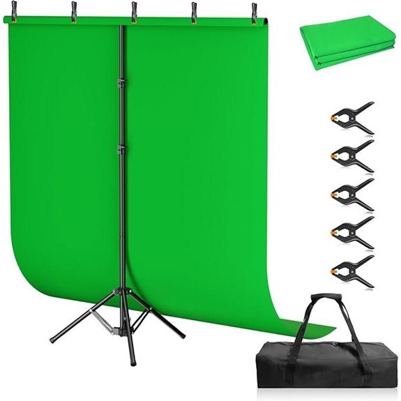 Green Screen Backdrop Kit with Stand and Accessories