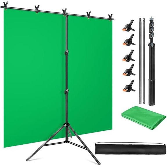 Green Screen Backdrop Kit with Stand & Carrying Bag