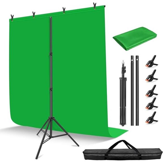 HEMMOTOP Green Screen Stand & Backdrop Kit