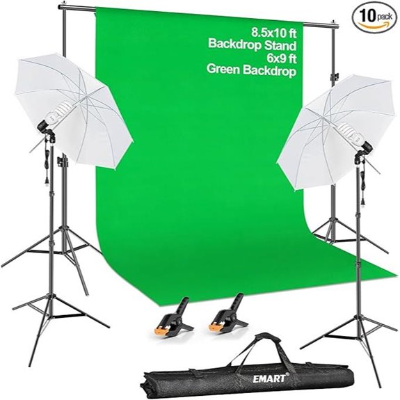EMART Green Screen & Studio Lighting Kit