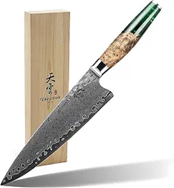 Japanese Gyutou Knife 8 Inch Handcrafted Damascus Steel