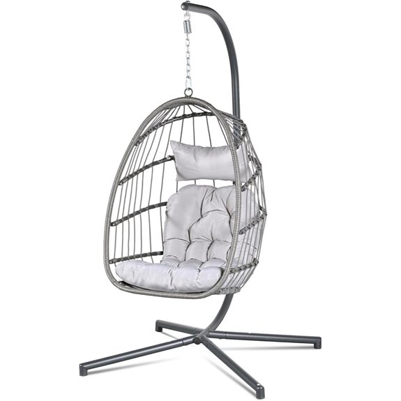 15 Best Outdoor Swing Chairs That Combine Comfort and Style in 2026 17 Econohome Hanging Egg Chair with Stand and Cushions