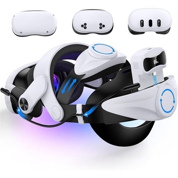 Meta Quest 3/2 Head Strap with 7500mAh Battery