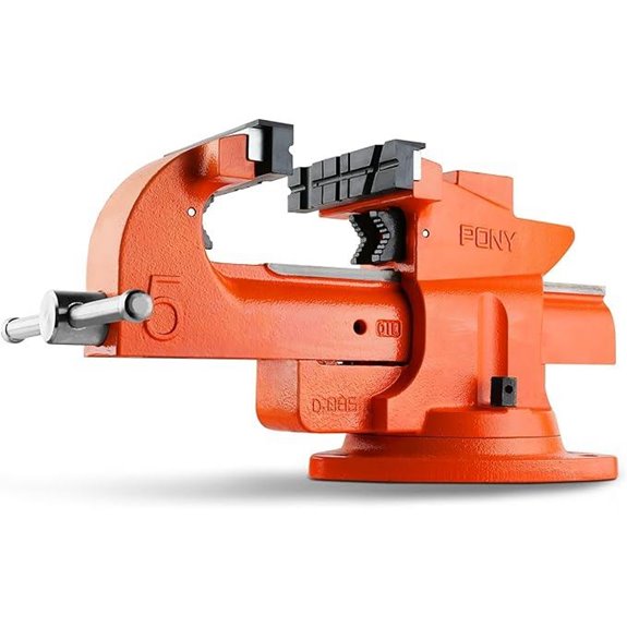 PONY Heavy Duty 5-Inch Bench Vise with Swivel Base
