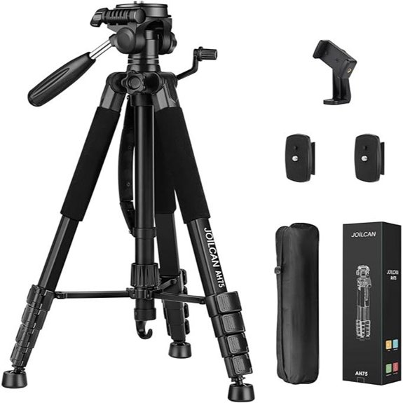 15 Best Video Tripods for Filmmakers in 2026 6 JOILCAN 74 Heavy Duty Tripod for Cameras and Phones