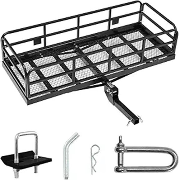 VEVOR 60x24x14 Hitch Cargo Carrier Steel Rack