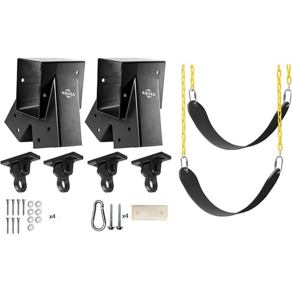Heavy Duty Swing Set Brackets with Seats and Hangers