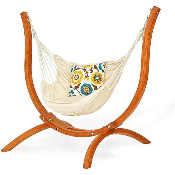 Premium Wooden Hammock Stand (500 lbs) Weatherproof Heavy Duty