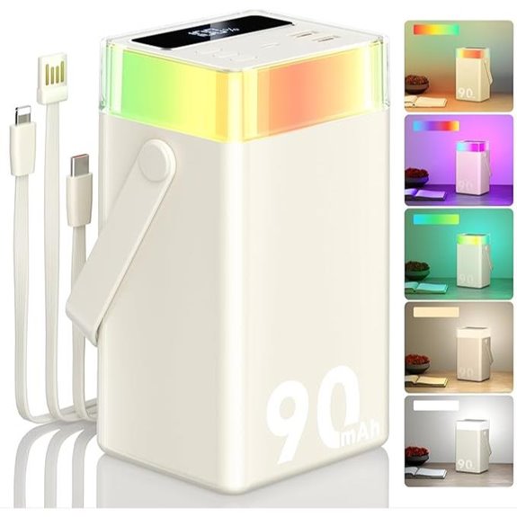 90000mAh Power Bank with Fast Charging and LED Light