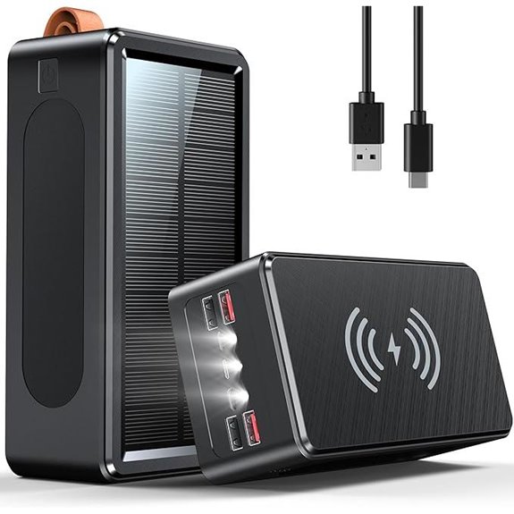 High Capacity 90000mAh Power Bank with Solar & Fast Charging