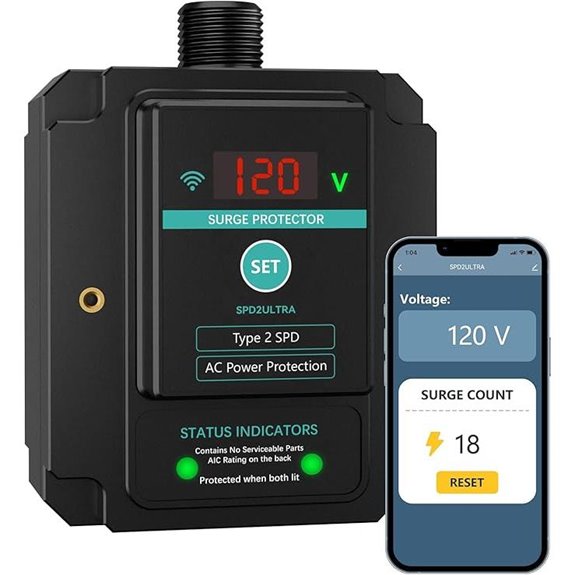 WiFi Surge Protector 108,000 Amps 2820J Smart Check