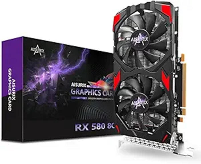 4 Best GPU for VR on a Budget PC Build in 2026 6 AISURIX RX 580 8GB Gaming Graphics Card