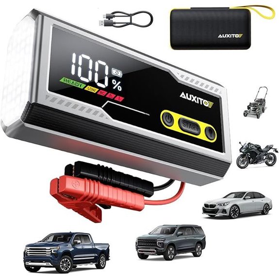 AUXITO 6000A Car Jump Starter with Flashlight