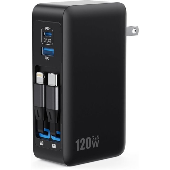 15 Best GaN Chargers for VR Gear in 2026 That Power Up Fast 10 120W USB-C GaN Charger with Retractable Cables