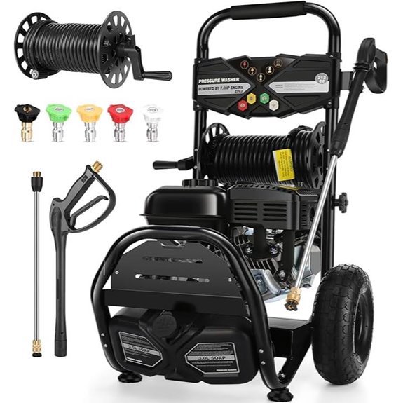 Professional 4200PSI Gas Pressure Washer with 3L Foam Bottle
