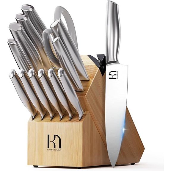 Premium 14-Piece Japanese Knife Set with Sharpeners