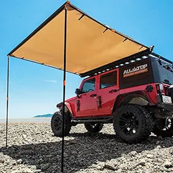 ALL-TOP Vehicle Awning 4.6'x6.6' Roof Rack Sun Shade