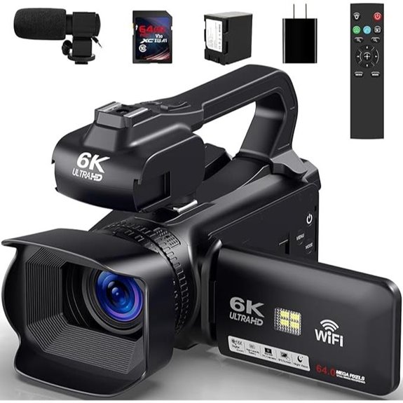 6K Video Camera with Night Vision and WiFi