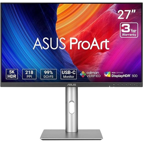 12 Best Monitors for Color Grading in 2026 3 ASUS ProArt 27” 5K HDR Professional Monitor