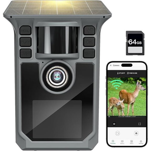 15 Best 4K Trail Cameras for 2026 That Capture Every Detail 9 4K 64MP WiFi Solar Trail Camera with Night Vision