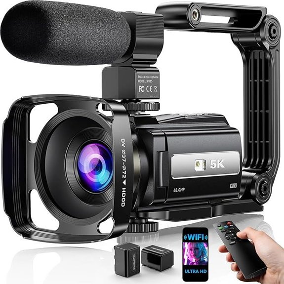 11 Best Cameras for Indie Filmmakers in 2026 13 5K UHD Vlogging Camera with Stabilizer and Accessories