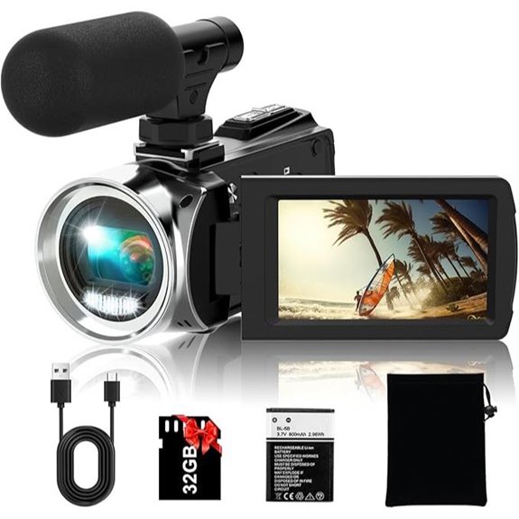 10 Best Cameras for Indie Filmmakers in 2026 12 FHD 4K Vlogging Camera with Microphone and SD Card