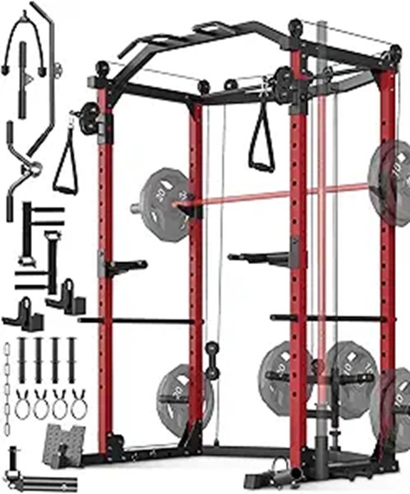 GarveeLife Power Cage with Crossover System for Home Gym