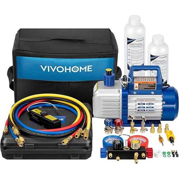 VIVOHOME HVAC Vacuum Pump & Manifold Gauge Set