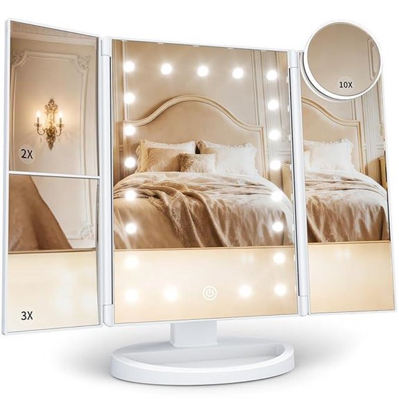 HUONUL Vanity Makeup Mirror with Lights and Magnification