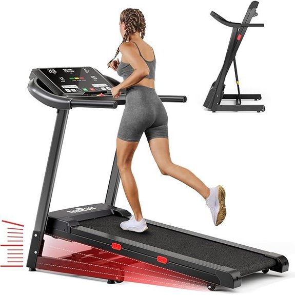 THERUN Incline Treadmill with Shock Absorption 3.0 HP