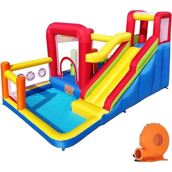 15 Best Bounce House Inflatables That Will Keep Kids Entertained All Day 9 Inflatable Bounce House with Slide Climbing Wall & Pool