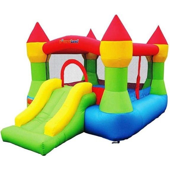 15 Best Bounce House Inflatables That Will Keep Kids Entertained All Day 6 Bounceland Inflatable Bounce House with Slide and Hoop