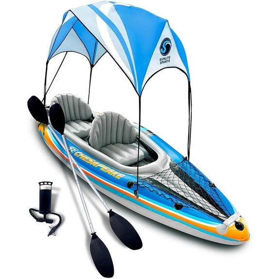 Sunlite 2-Person Inflatable Kayak with Pump and Oars