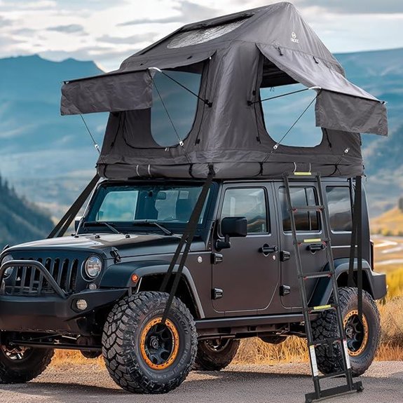 Inflatable Rooftop Tent with Air Mattress & Ladder