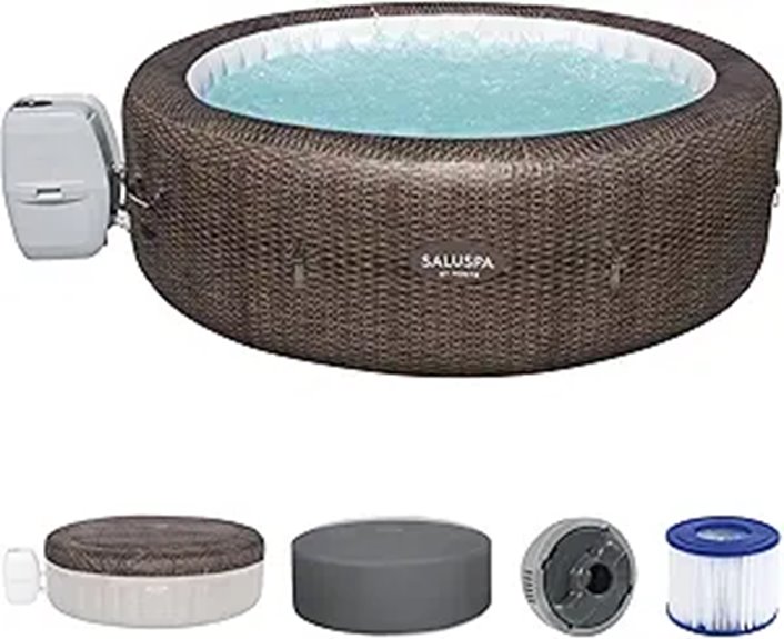 7 Best Inflatable Hot Tubs for 6 People in 2026: Perfect Relaxation for Family and Friends 5 Bestway SaluSpa St Moritz Inflatable Hot Tub