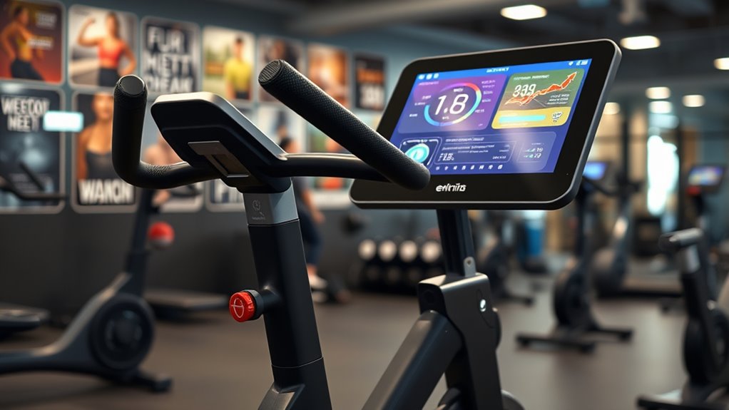 interactive display exercise bikes