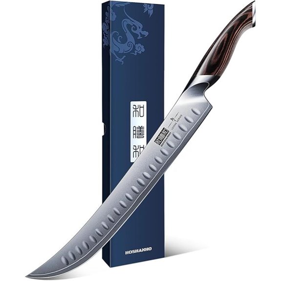 HOSHANHO 12-Inch Japanese High Carbon Steel Carving Knife